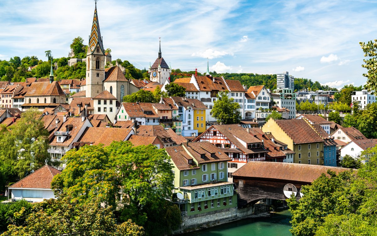 Baden Altstadt und Limmat
