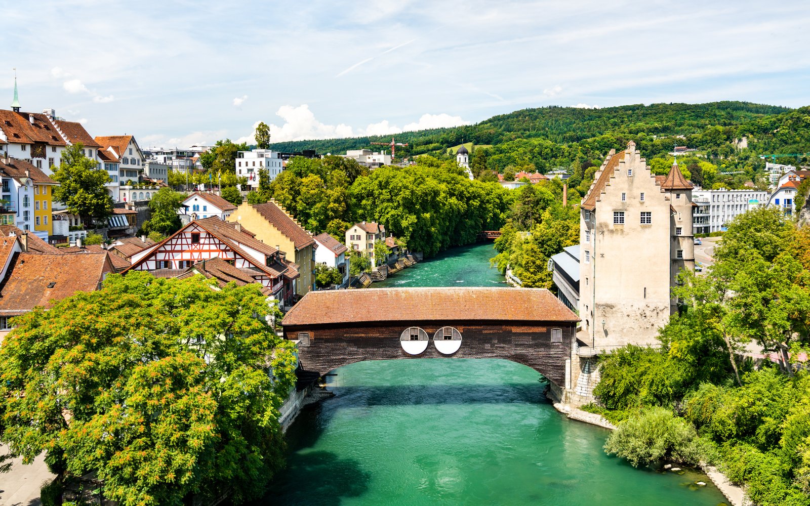 Baden Altstadt mit Limmat