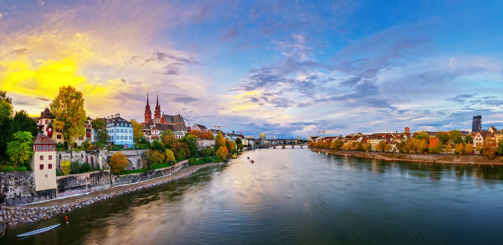 Basel Rhein Panorama