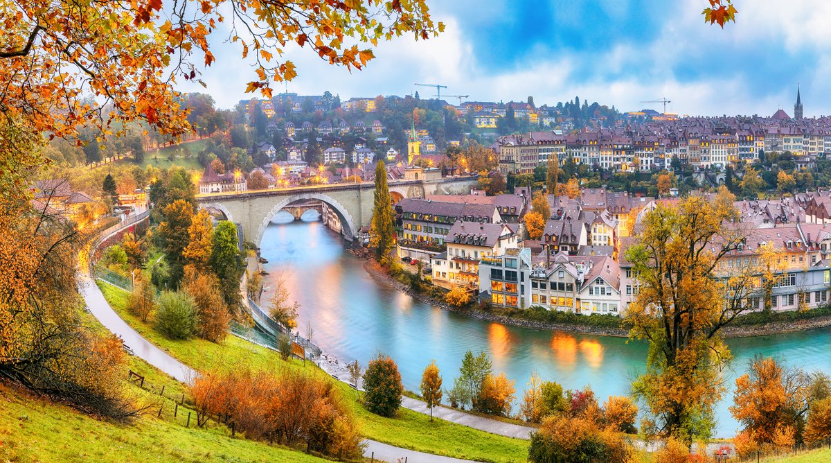 Bern Aare Fluss Sommer