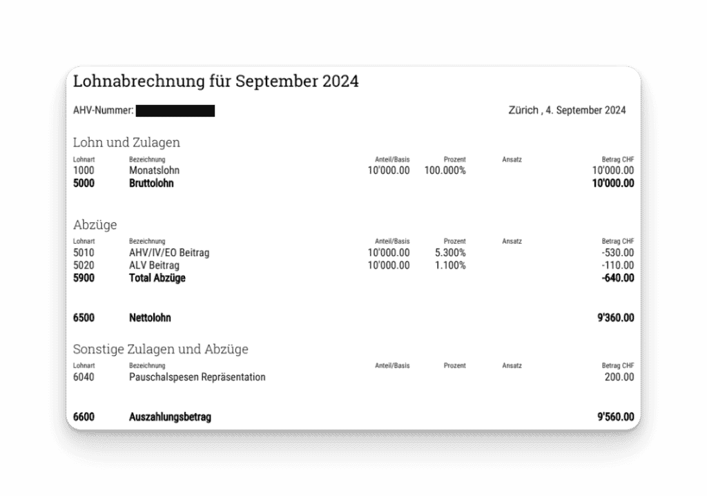 Lohnabrechnung