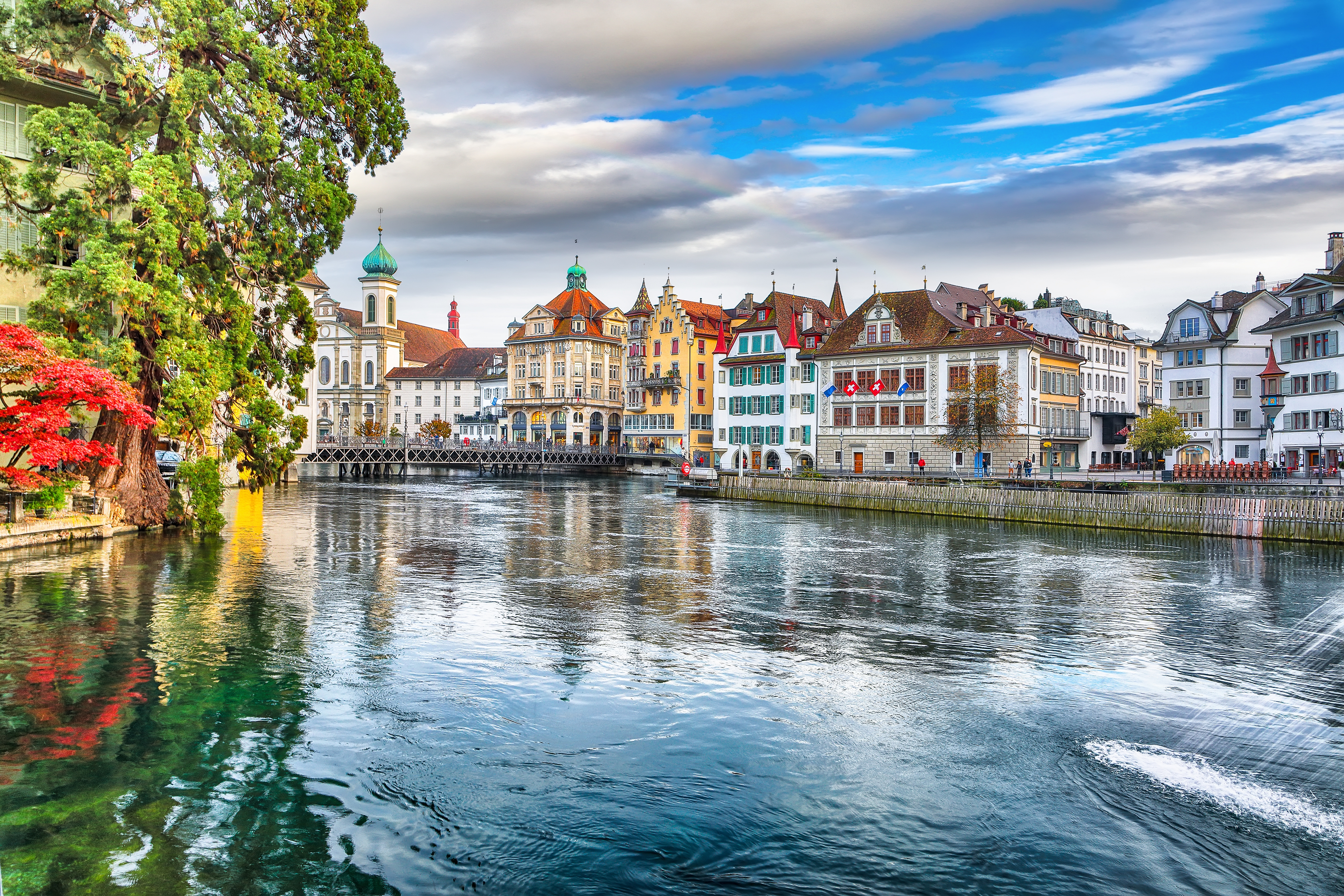 Luzern Altstadt Gassen und Markt